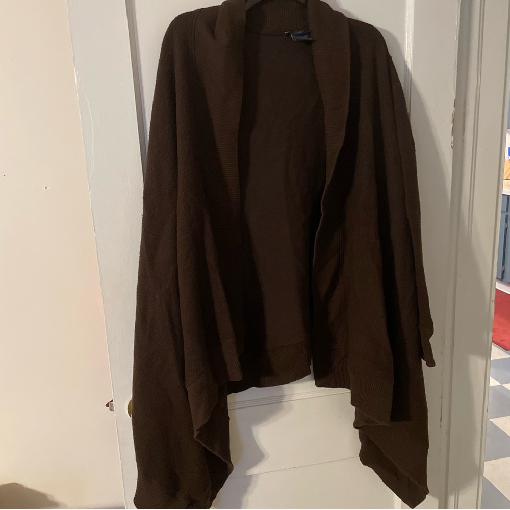 Ralph Lauren Sport Brown Open Front Cardigan